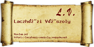 Laczházi Vászoly névjegykártya